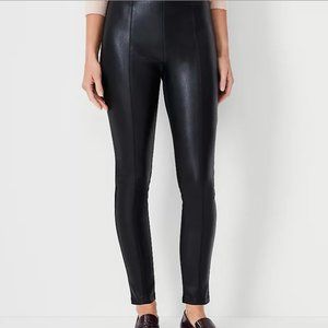 Ann Taylor Faux Leather Ponte Pant